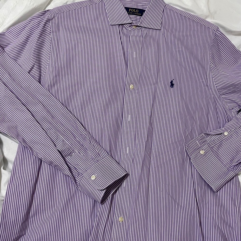 Men’s Polo by Ralph Lauren striped dress shirt